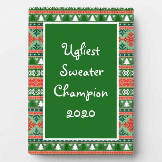 Ugge Christmas Sweater Strick Award Fotoplatte (Vorderseite)