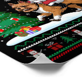 Ugge Christmas Tree Lights Santa Riding Brussels G Poster (Ecke)