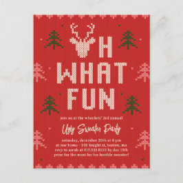 Ugge Weihnachts-Sweater Urlaub Einladung Postkarte