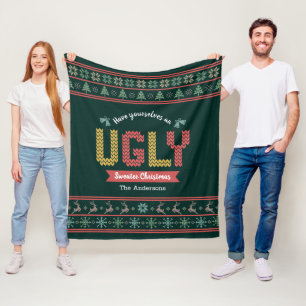 Ugguler Sweater Nordic Hunter Green Strick Fleecedecke