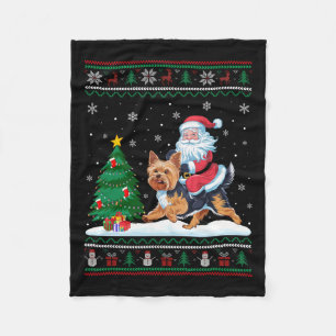 Ugguler Weihnachtsbaum Lichter Xmas Santa Riding Y Fleecedecke