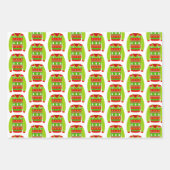 Ugguler Weihnachtscreme Geschenkpapier Set (Vorderseite 3)