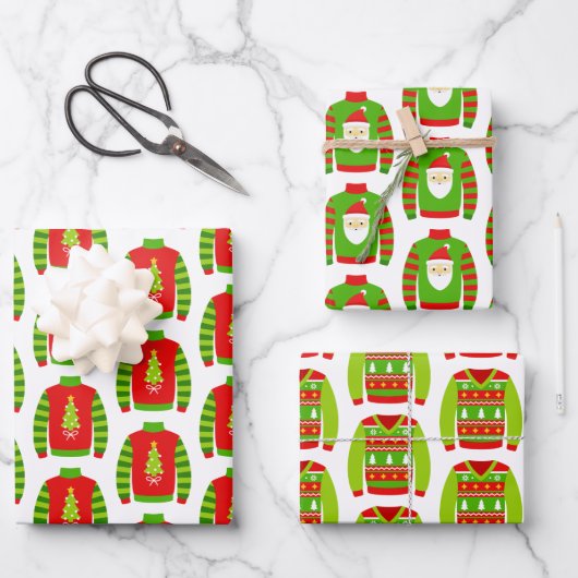 Ugguler Weihnachtscreme Geschenkpapier Set (Vorderseite)