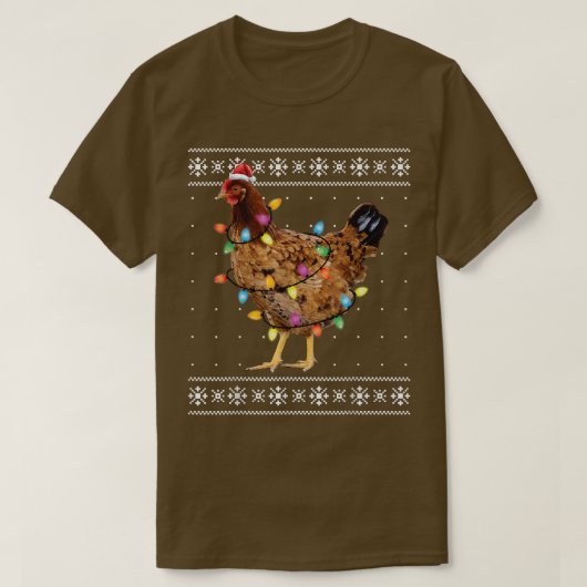 Uggulwein Sweater Funny Chicken Weihnachten T-Shirt (Design vorne)