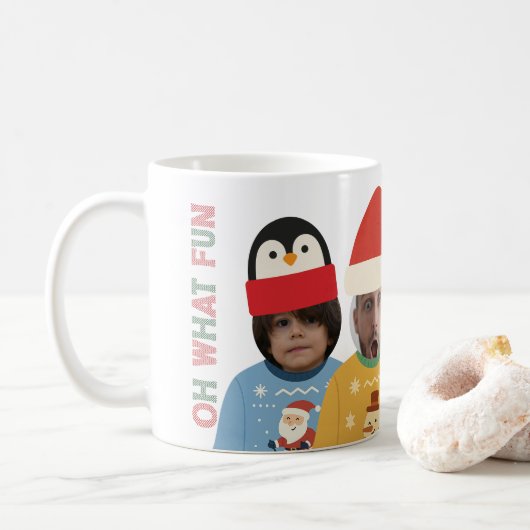 Uggulwein Sweater Funny Face Personalisiert Kaffeetasse (Mit Donut)