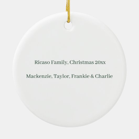 Uggulwein Sweater Funny Face Personalisiert Keramik Ornament (Hinten)