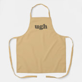 Ugh Blue Typografy cambeige bräunlich cool Schürze (Vorderseite)