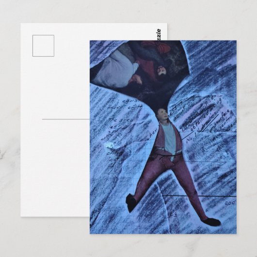 Ugh Computation Math Mixed Media Collage Postkarte (Vorne/Hinten)