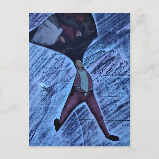 Ugh Computation Math Mixed Media Collage Postkarte (Vorderseite)