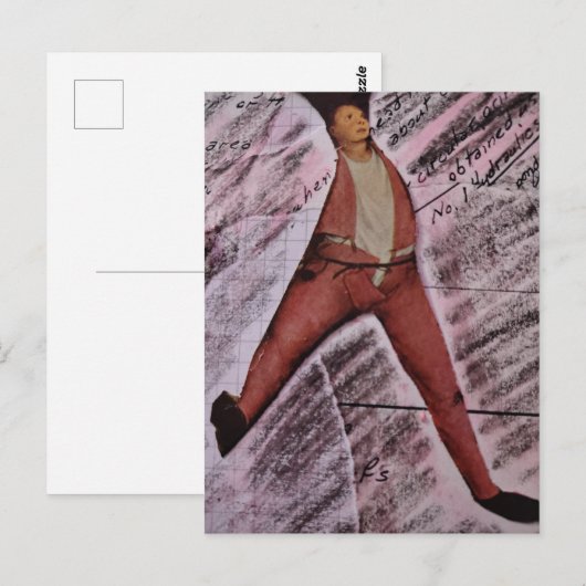 Ugh MAth Mixed Media Collage Postkarte (Vorne/Hinten)