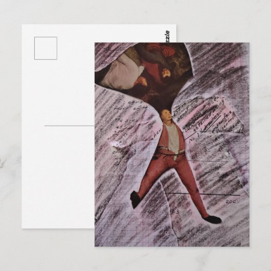 Ugh MAth Mixed Media Collage Postkarte (Vorne/Hinten)