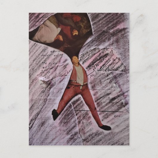 Ugh MAth Mixed Media Collage Postkarte (Vorderseite)