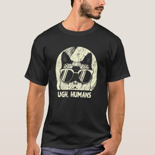 Ugh Menschen Katze Introvertiertes Kätzchen Antiso T-Shirt (Vorderseite)