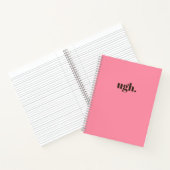 Ugh. Minimalistischer Rosa Chic Journal Notizbuch (Innenseite)