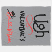Ugh Valentine - War meine in Grau | Fleecedecke (Vorderseite (Horizontal))