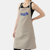 Ughbeige Bräune und blaue moderne Typografie lusti Schürze (InSitu)