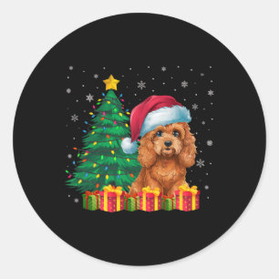 Ugi Apoo Weihnachtsmannmütze Weihnachtsleuchten Do Runder Aufkleber
