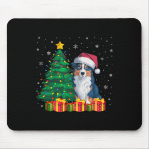 Ugi Australian Shepherd Weihnachtsmannmütze Christ Mousepad