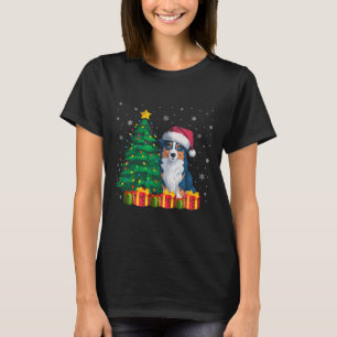 Ugi Australian Shepherd Weihnachtsmannmütze Christ T-Shirt
