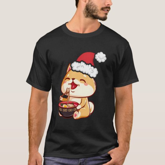 Ugi Christmas Sweater Kawaii Anime Shiba Inu Eati T-Shirt (Vorderseite)