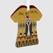 Ugi Christmas Sweater Pinguin Gold - Personalisier Ornament (Vorderseite)