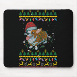 Ugi Christmas Sweatshirt Corgi Christmas Lights Mousepad