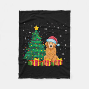 Ugi Golden Retriever Weihnachtsmannmütze Christmas Fleecedecke