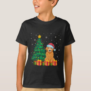 Ugi Golden Retriever Weihnachtsmannmütze Christmas T-Shirt