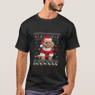 Ugi Niedlich Poodle Weihnachtsmannmütze Weihnachts T-Shirt