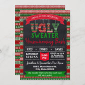 Ugi Sweater Christmas Housewarming Bash Einladung (Vorne/Hinten)