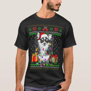 Ugi Sweater Christmas Lights Chihuahua Dog Welpe T-Shirt