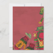 Ugi Sweater Christmas Party Rustic Watercolor Einladung (Rückseite)