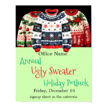 Ugi Sweater Holiday Party Poster