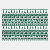 Ugi Sweater Pink, Rot und Grün Weihnachten Geschenkpapier Set (Vorderseite)