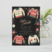 Ugi Sweater Weihnachtsfeier Einladung (Stehend Vorderseite)