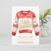 Ugi Sweater Weihnachtsfeier Einladung (Stehend Vorderseite)