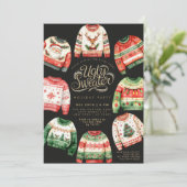 Ugi Sweater Weihnachtsfeier Einladung (Stehend Vorderseite)