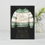 Ugi Sweater Weihnachtsfeier Einladung (Stehend Vorderseite)
