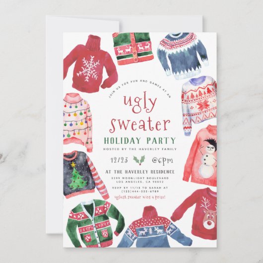 Ugi Sweater Weihnachtsfeier Einladung (Vorderseite)