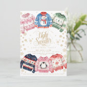 Ugi Sweater Weihnachtsfeier Einladung (Stehend Vorderseite)