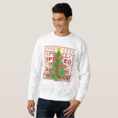 Ugi Weihnachts Sweater Cross Stitch gesprenkelt Pu Sweatshirt (Vorne ganz)