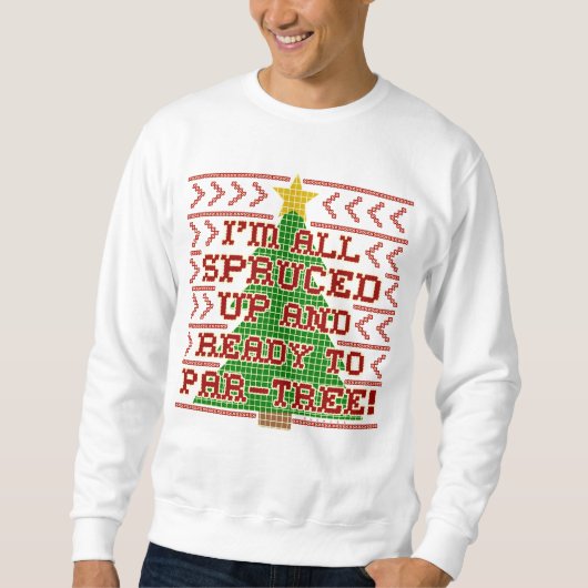 Ugi Weihnachts Sweater Cross Stitch gesprenkelt Pu Sweatshirt (Vorderseite)