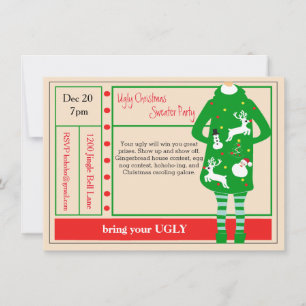 Ugliest Weihnachten je Sweater Party Einladung