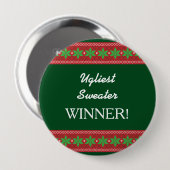 Ugliste Weihnachts-Sweatsieger Button (Vorne & Hinten)