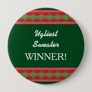 Ugliste Weihnachts-Sweatsieger Button