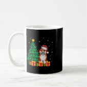 Ugly Akita Weihnachtsmannmütze Weihnachtsleuchten  Kaffeetasse (Links)