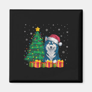 Ugly Alaskan Klee Kai Weihnachtsmannmütze Christma Magnet