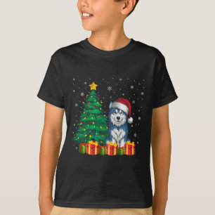 Ugly Alaskan Malamute Weihnachtsmannmütze Christma T-Shirt