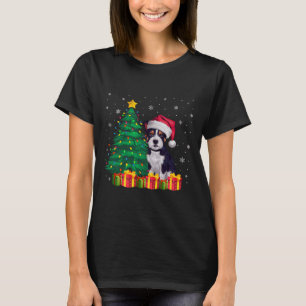 Ugly American Staffordshire Terrier Weihnachtsmann T-Shirt