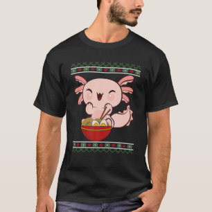 Ugly Anime Christmas Sweater Kawaii Happy Axolotl T-Shirt